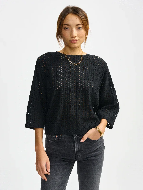 Bellerose Divine Broderie Top in Black