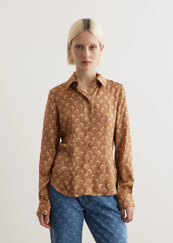 Moon Printed Flou Shirt