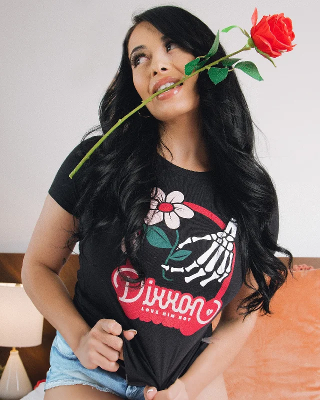 Women's Love Him Not Fitted Tee - Black