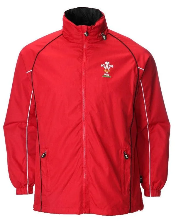 BARGAIN BASEMENT Ladies Official WRU Welsh Waterproof Jacket - Red