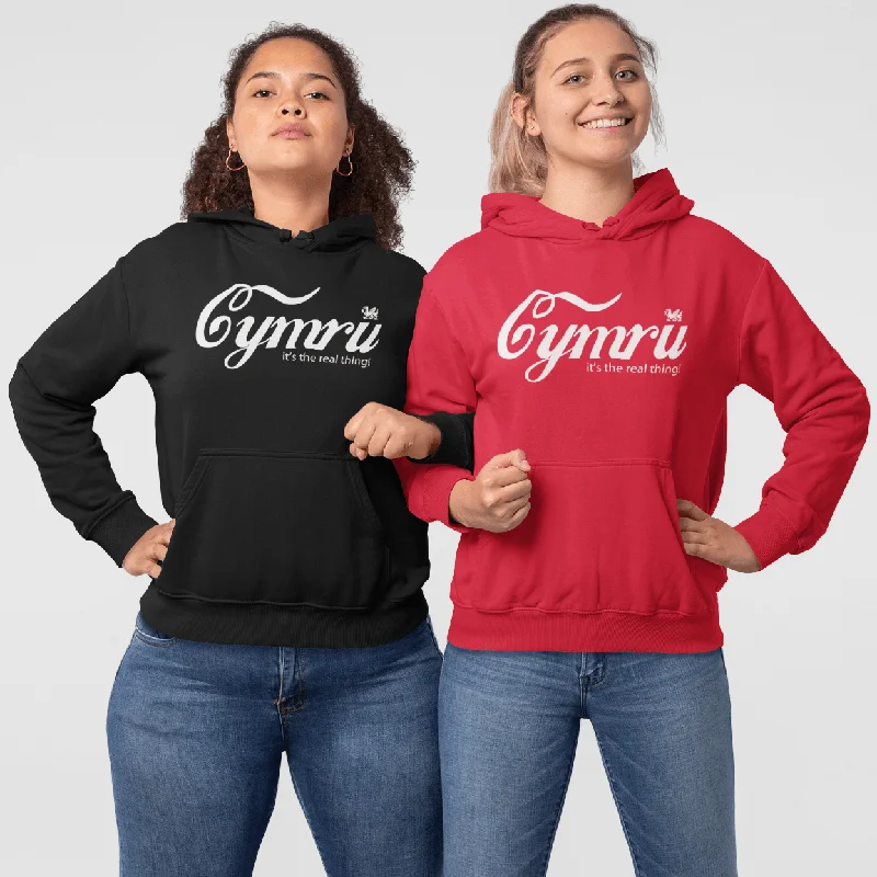 Cymru - It'S The Real Thing! - Ladies Welsh Hoodie