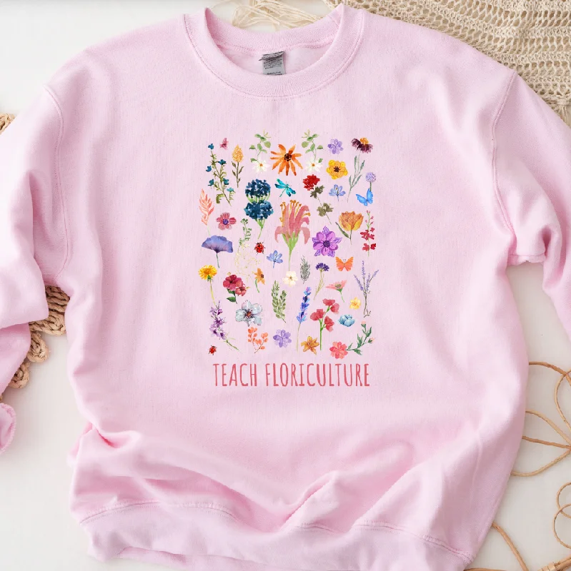 Flowers Teach Floriculture Crewneck (S-3XL) - Multiple Colors!