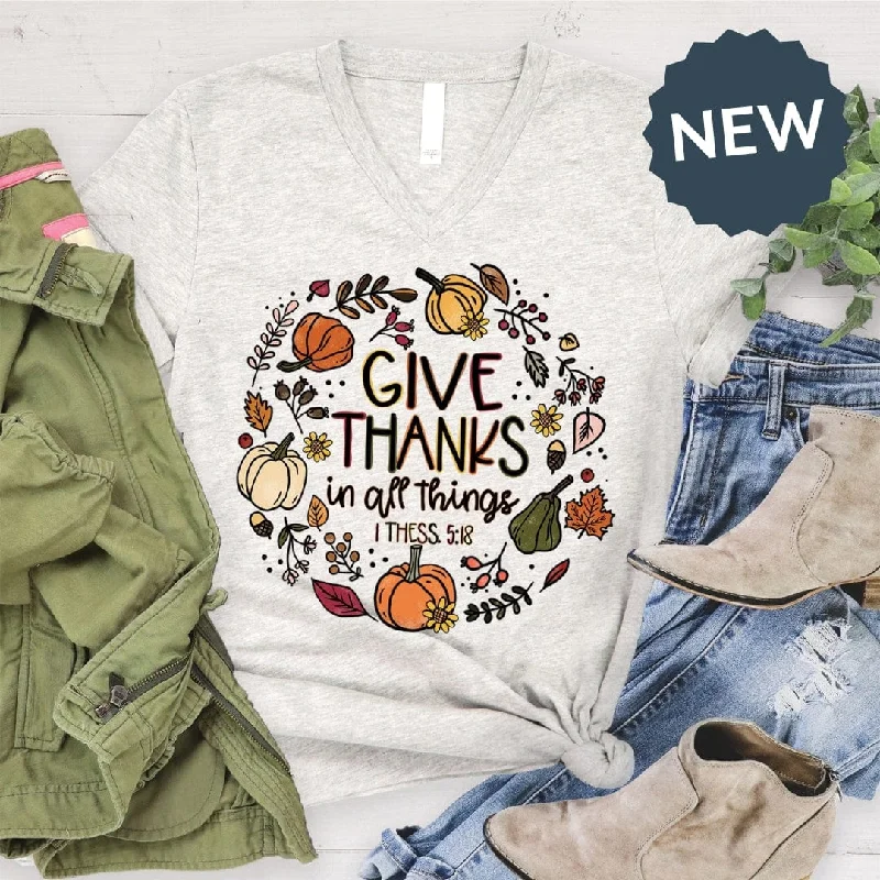 Give Thanks V-Neck