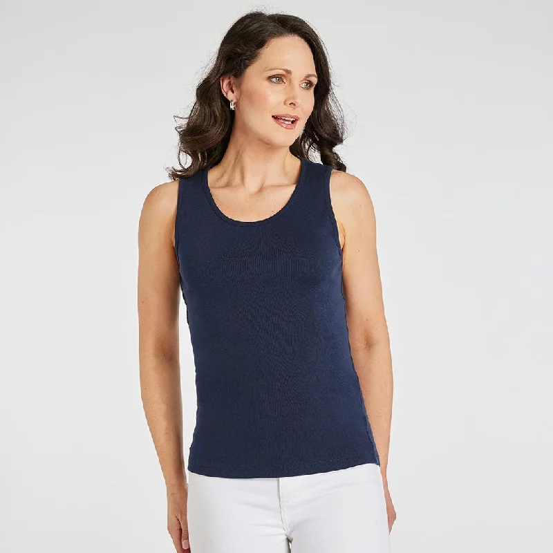 Ladies Essential Crew Vest Navy