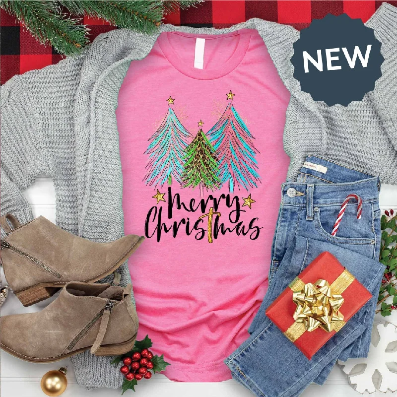 Merry Christmas Trees Tee