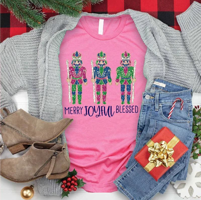 Merry Joyful Blessed Nutcracker Tee