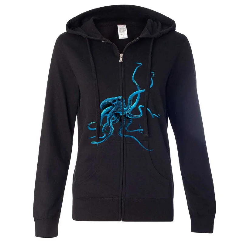 Octopus Ladies Zip-Up Hoodie