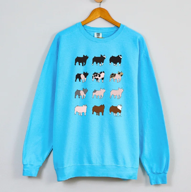 Pig Breeds Crewneck (S-3XL) - Multiple Colors!