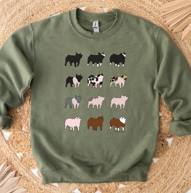 Pig Breeds Crewneck (S-3XL) - Multiple Colors!