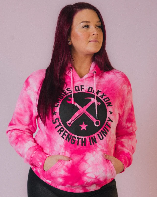 Women's Ladies of Dixxon Tie Dye Pullover Hoodie - Pink