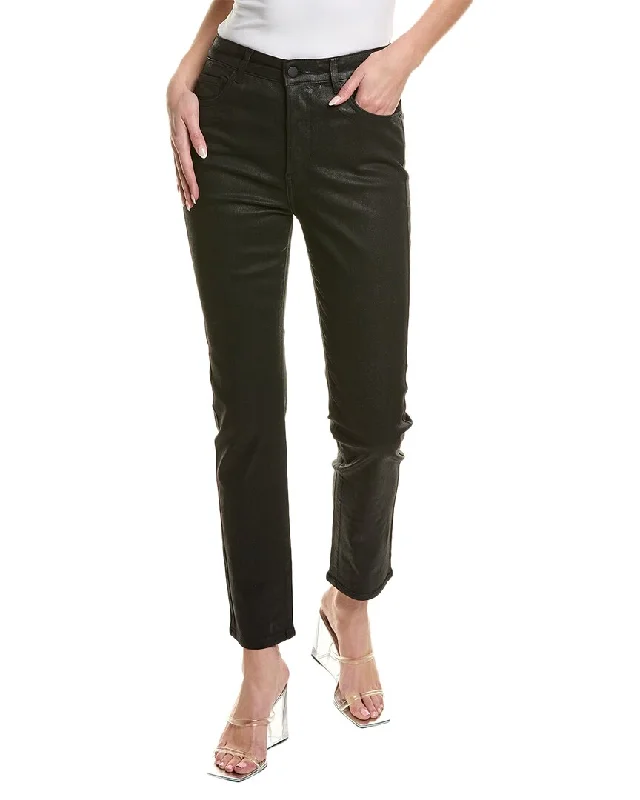 AG Jeans Alexxis Luminous Super Black High-Rise Slim Jean