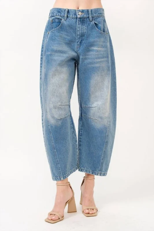 Barrel Jeans In Denim