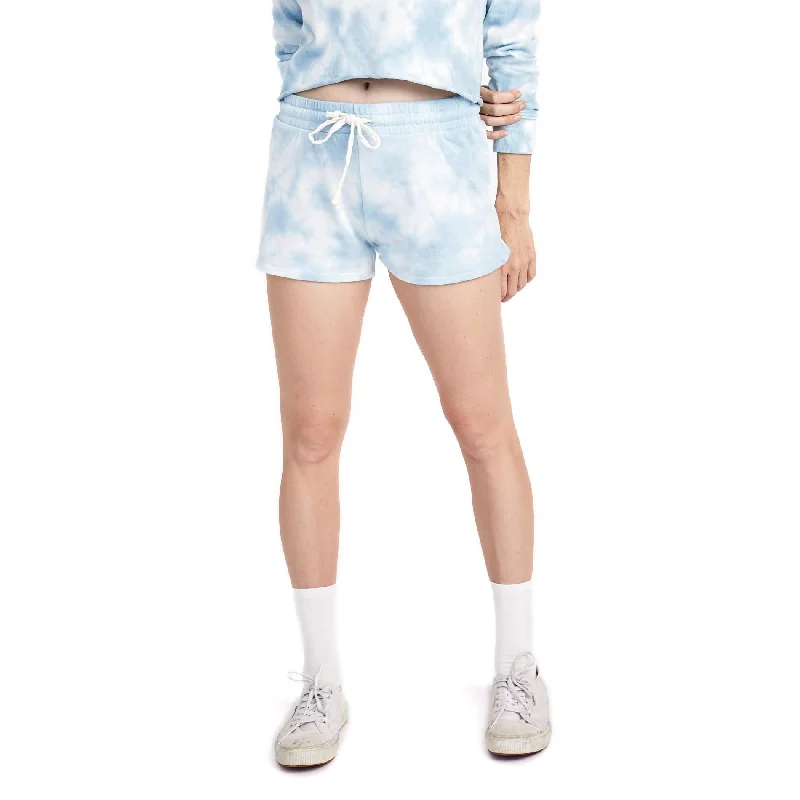 Cozy Terry Shorts (Sky Blue Tie-Dye)