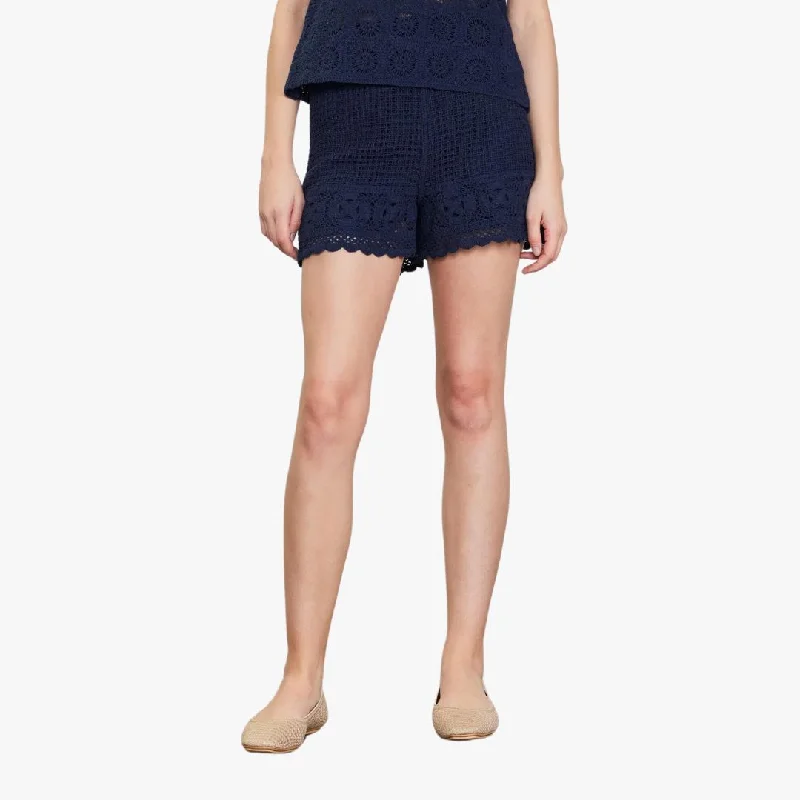 Crochet Shorts (Navy)