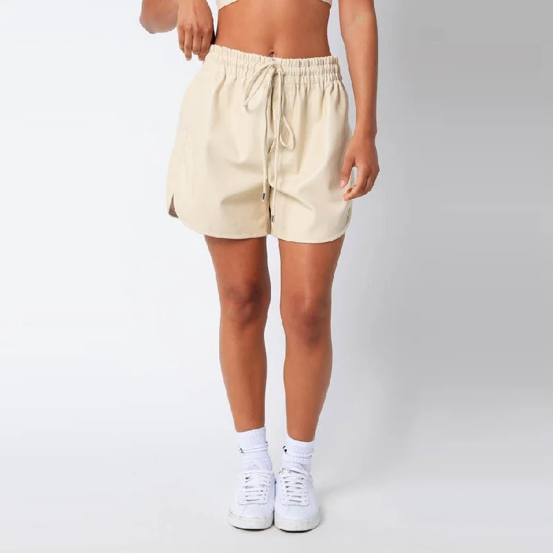 Dallas PU Shorts (Cream)