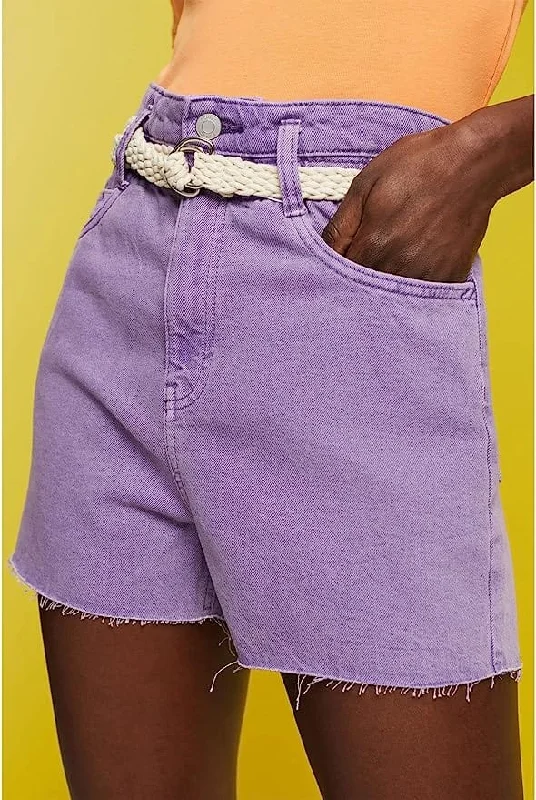 ESPRIT Shorts Cut-Off Denim Purple - 033CC1C301