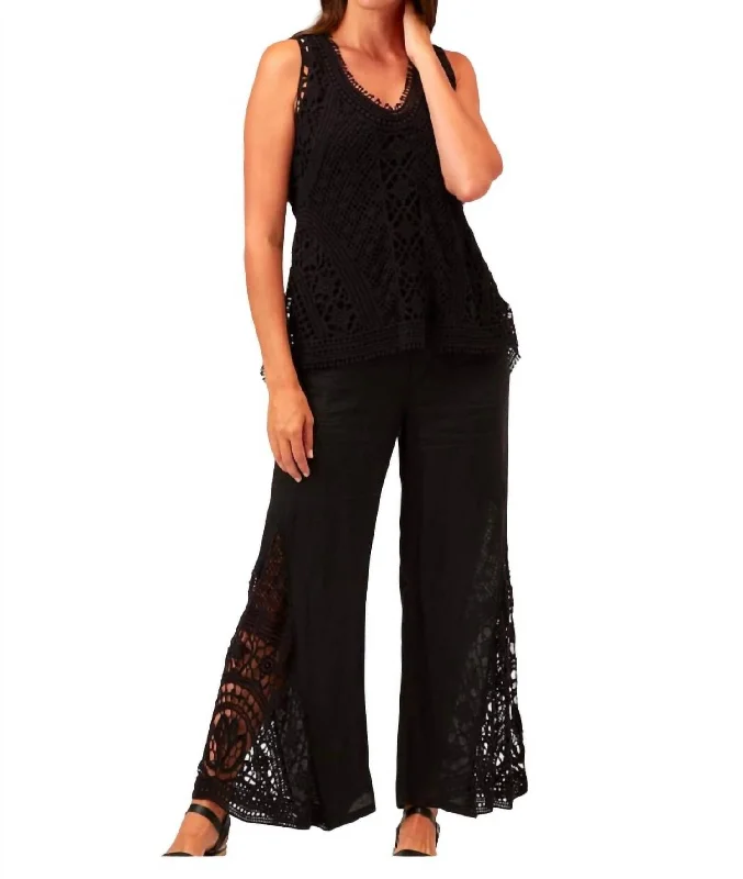 Ismay Palazzo Pant In Black