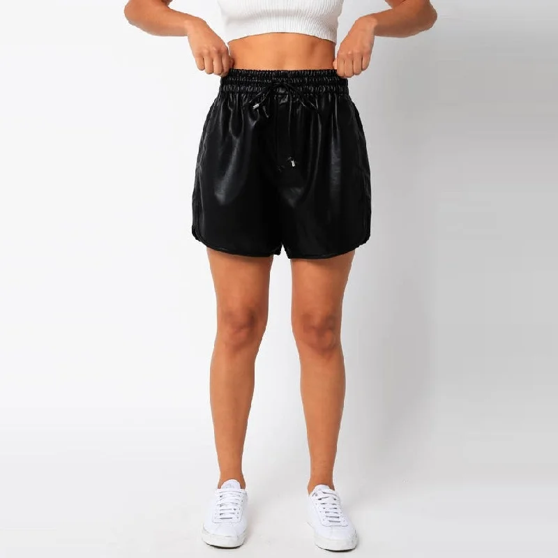 Rocco PU Shorts (Black)