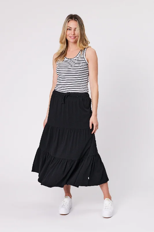 Shine On Essentials Midi Skirt Black