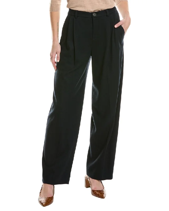 Vince Pleat Front Wool-Blend Pant