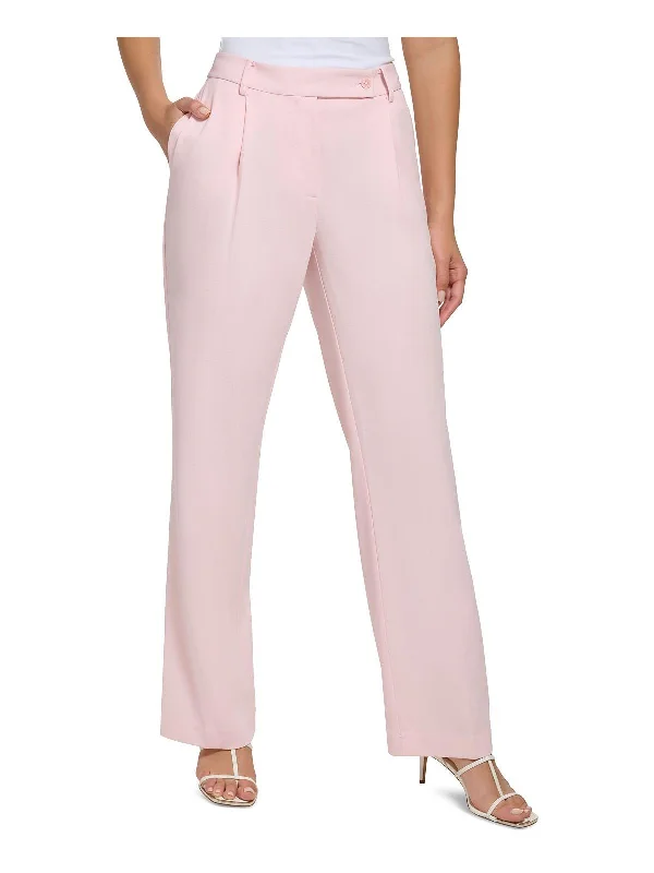 Womens Extended Tab Pleated Dress Pants