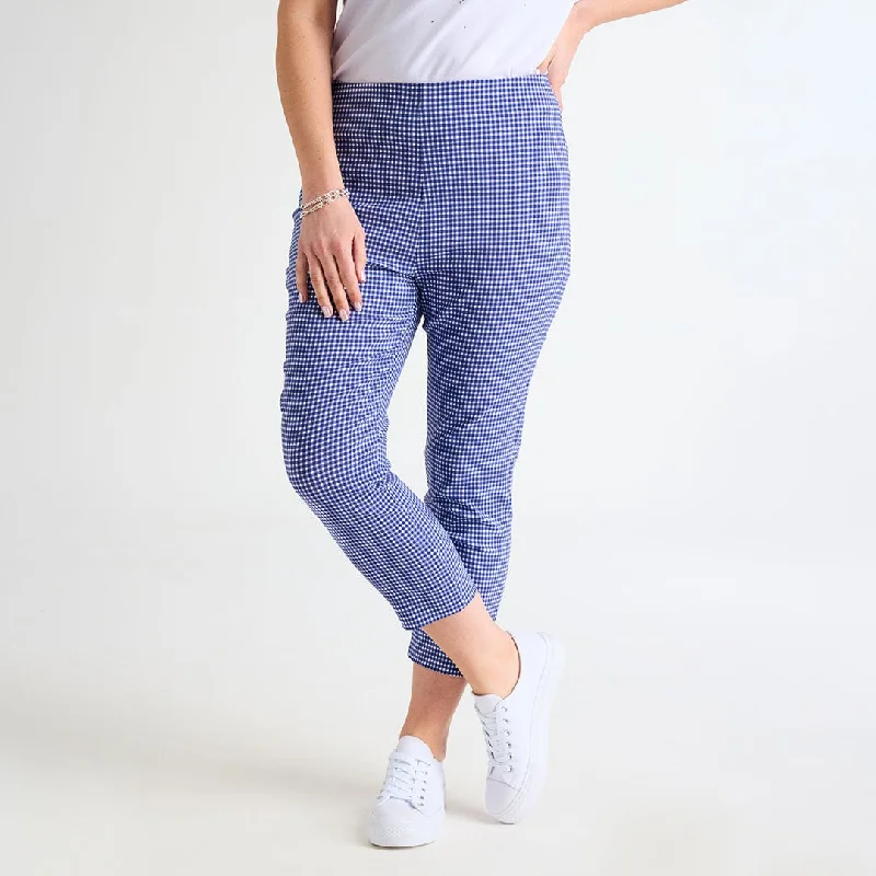 Ladies Bengaline Gingham Trousers