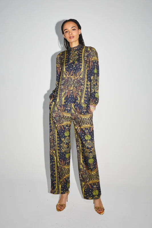 Imprevu Tropical Print Cosmic Trousers