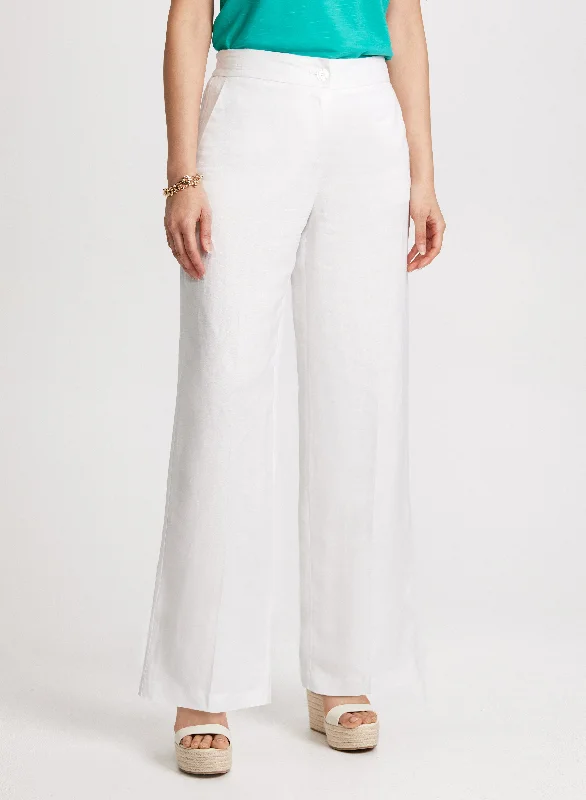 Modern Fit Linen-Blend Pants