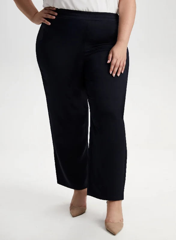 Pull-On Wide Leg Pants