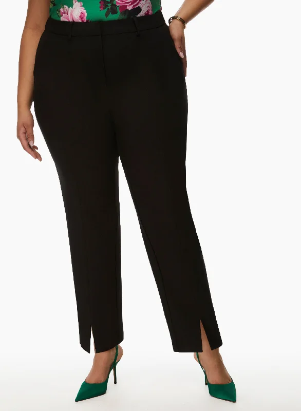 Slit Detail Slim Leg Pants